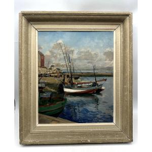 Joseph STANY GAUTHIER (1883-1969) Port animé 