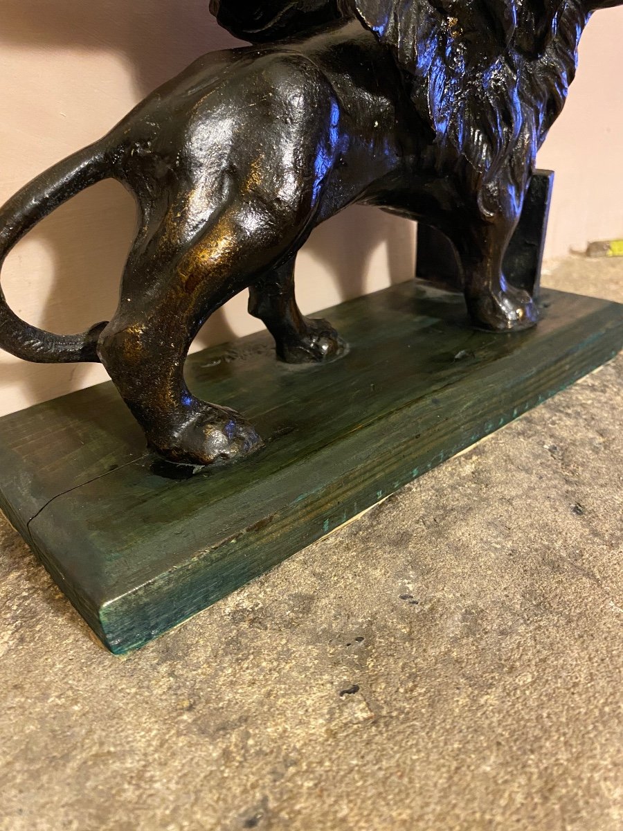 Winged Lion Symbol Of Venice In Bronze-photo-5