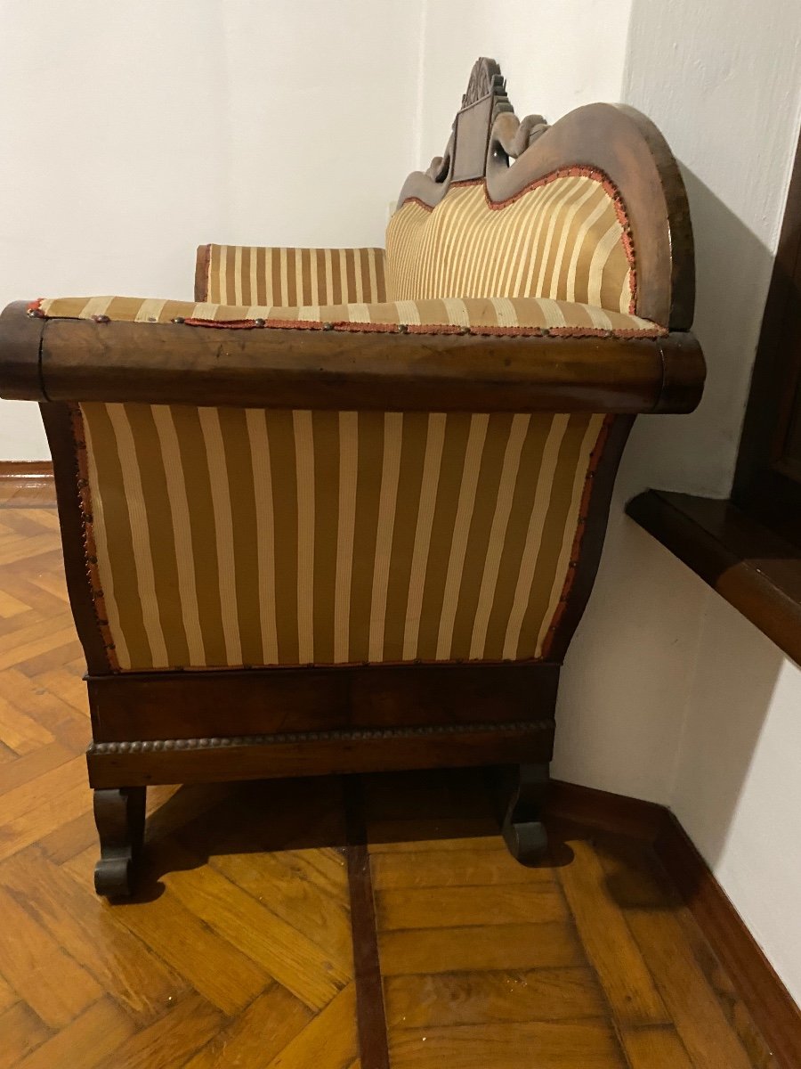 Early 20th Century Italian Sofa From The Art Nouveau Period -photo-3