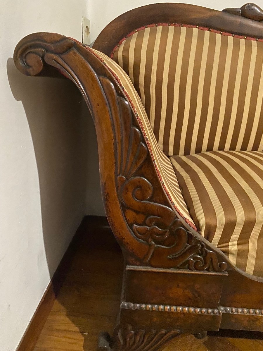 Early 20th Century Italian Sofa From The Art Nouveau Period -photo-4