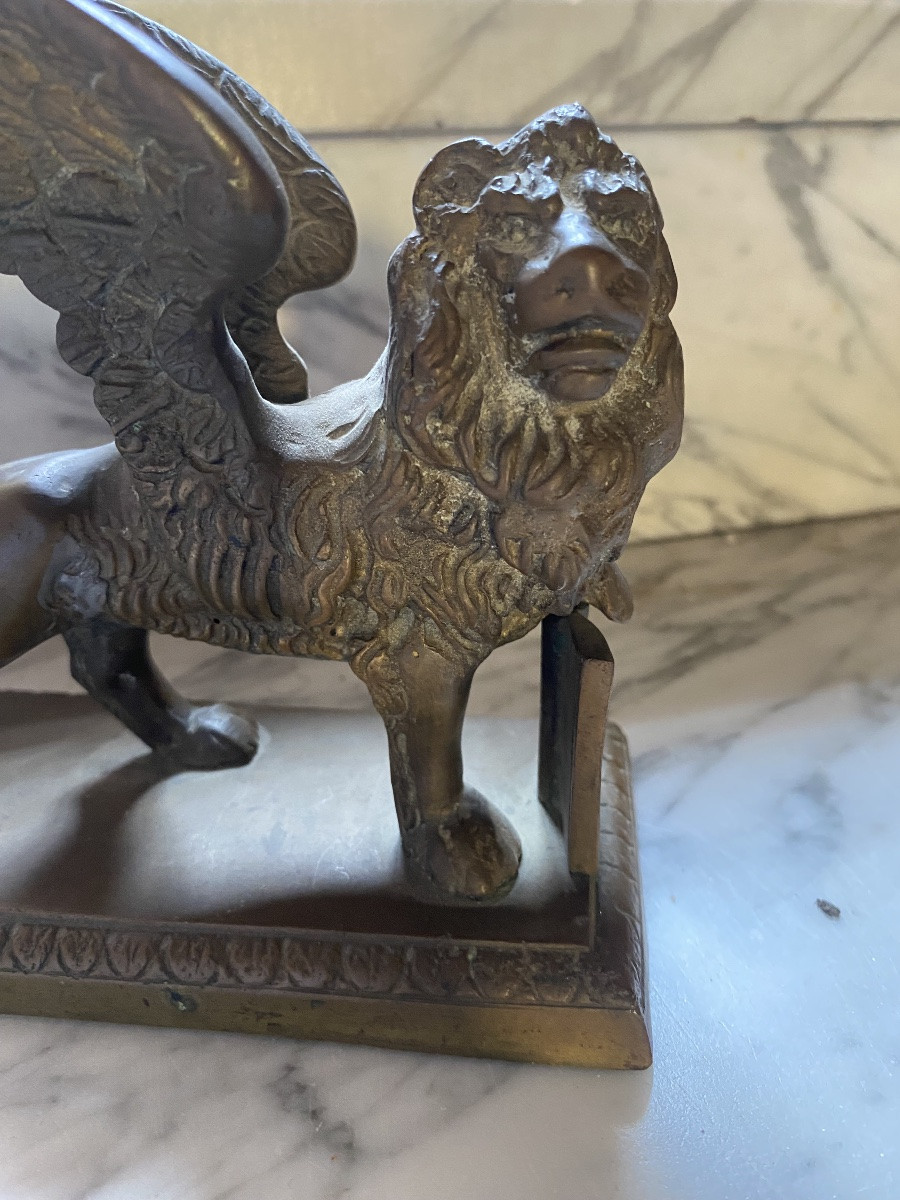 Lion vénitien en bronze-photo-3