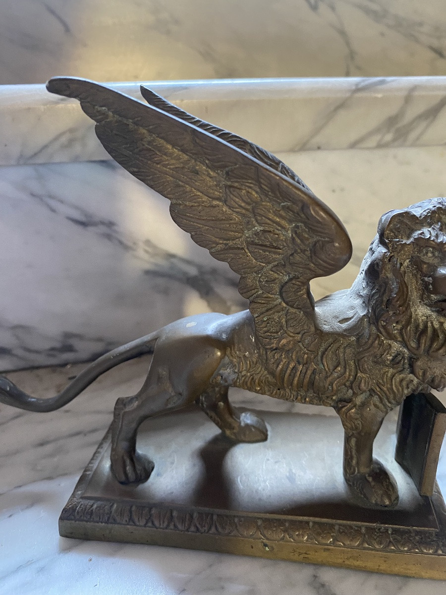 Lion vénitien en bronze-photo-4