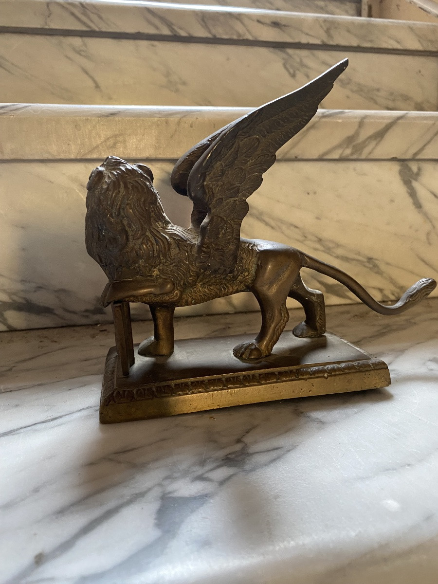 Lion vénitien en bronze-photo-3