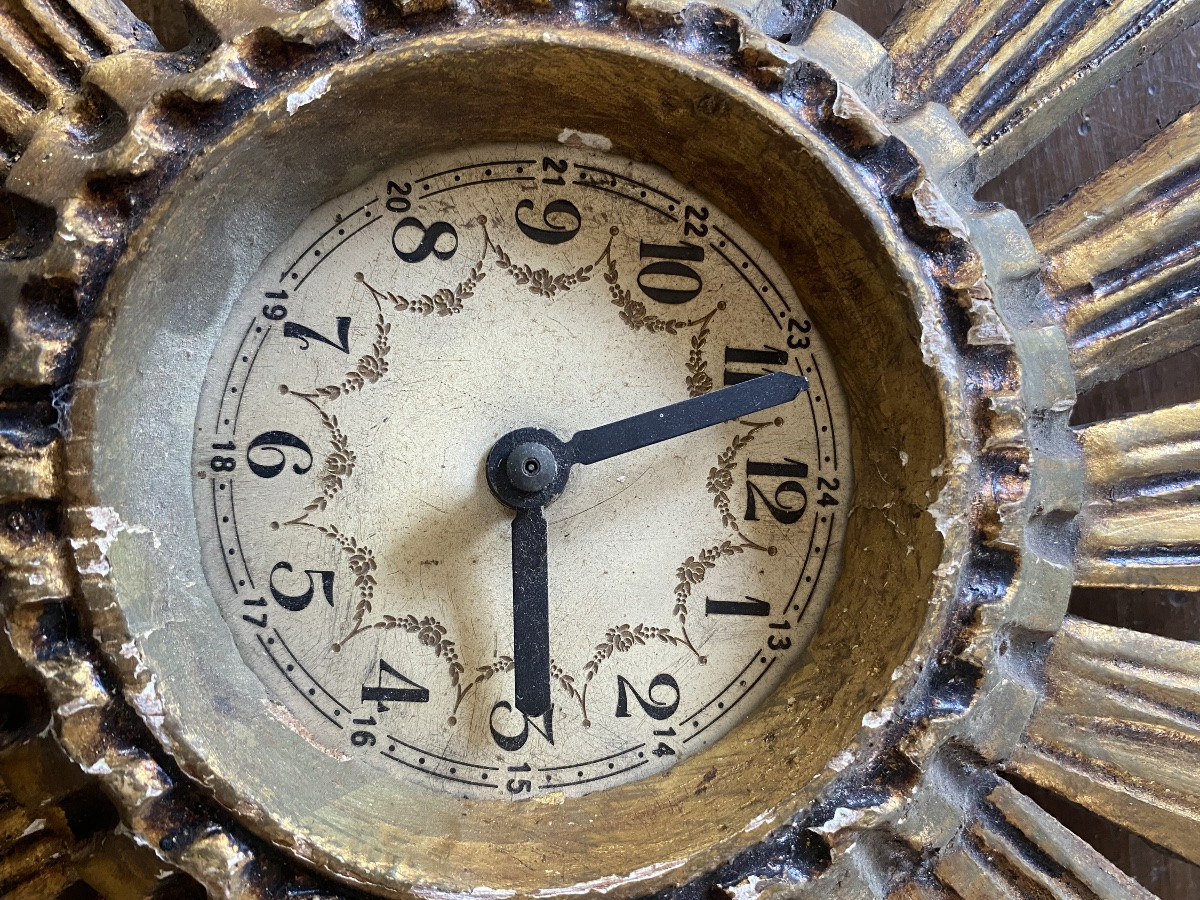 Gilded Wooden Clock -photo-2