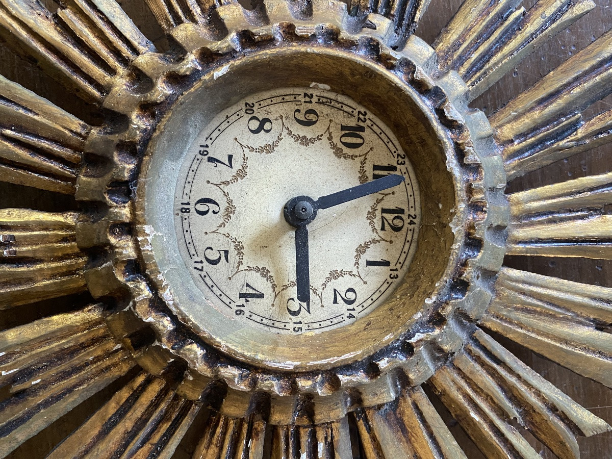 Gilded Wooden Clock -photo-4