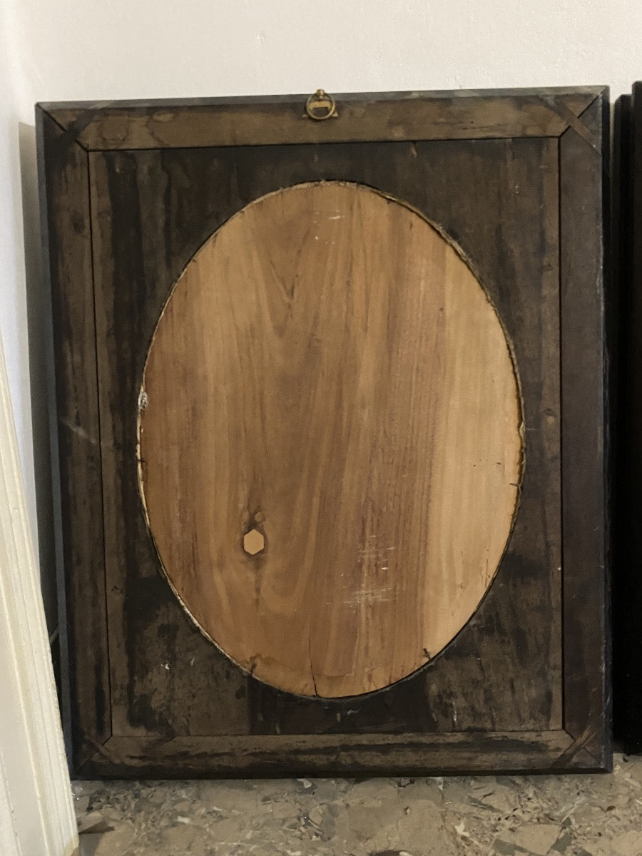 Antique Pair Of Silk Embroidery Pieces -photo-8