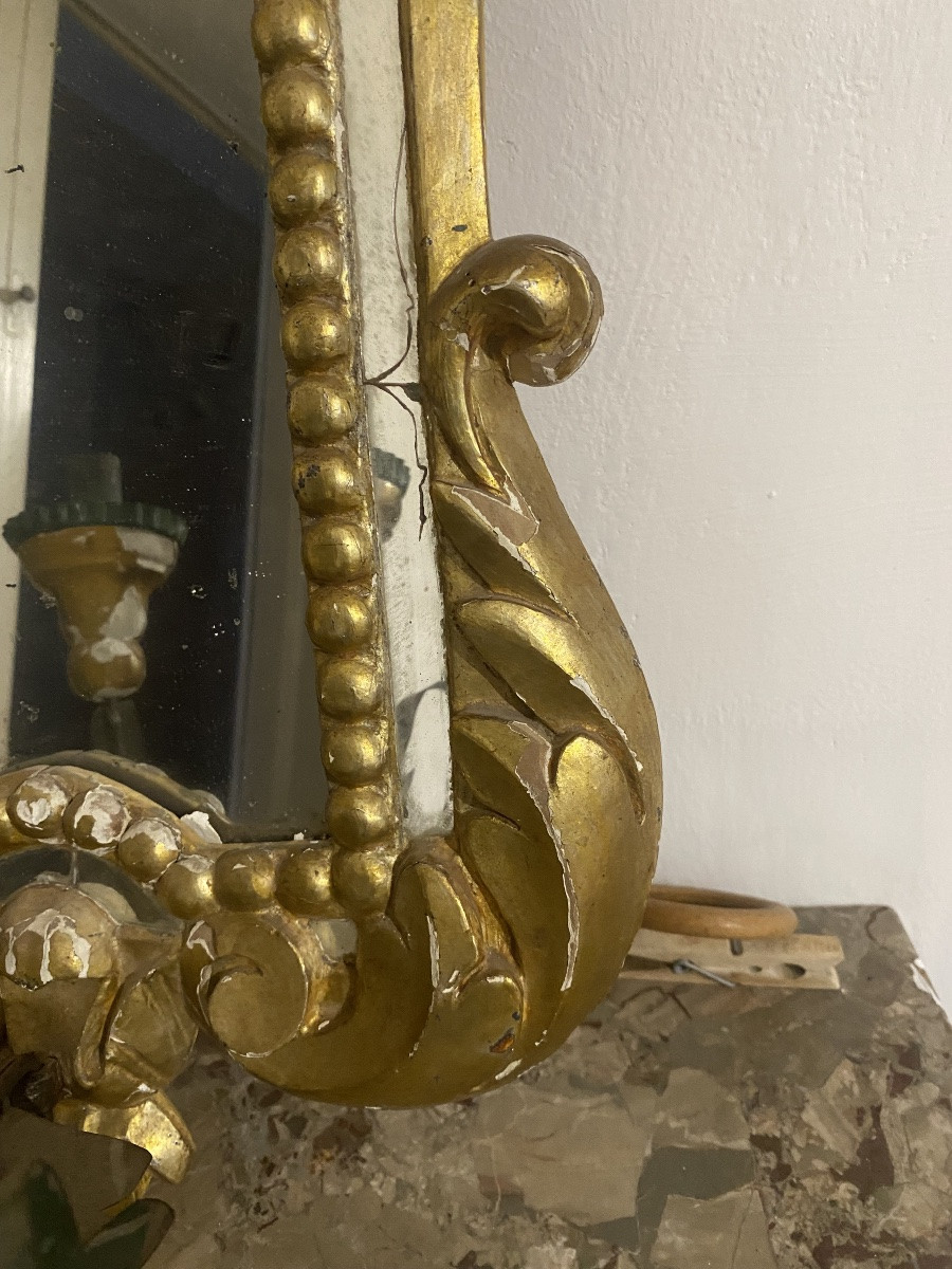 Antique Pair Of Italian Gilded Wood -photo-2