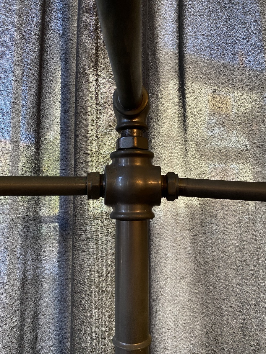 douche en métal argenté avec hydromassage-photo-1