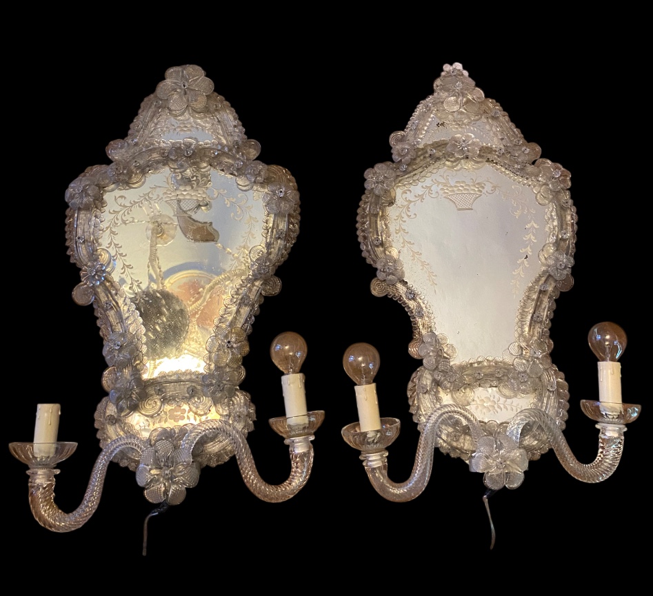 paire d'appliques vénitiennes