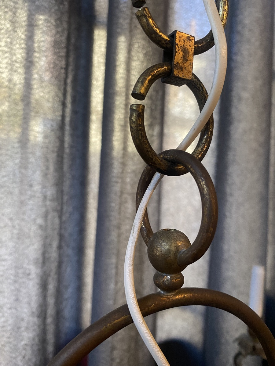 Lanterne en laiton doré -photo-3