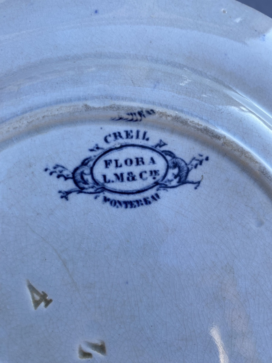 Assiettes et supports en faïence de Creil-Monterreau-photo-2