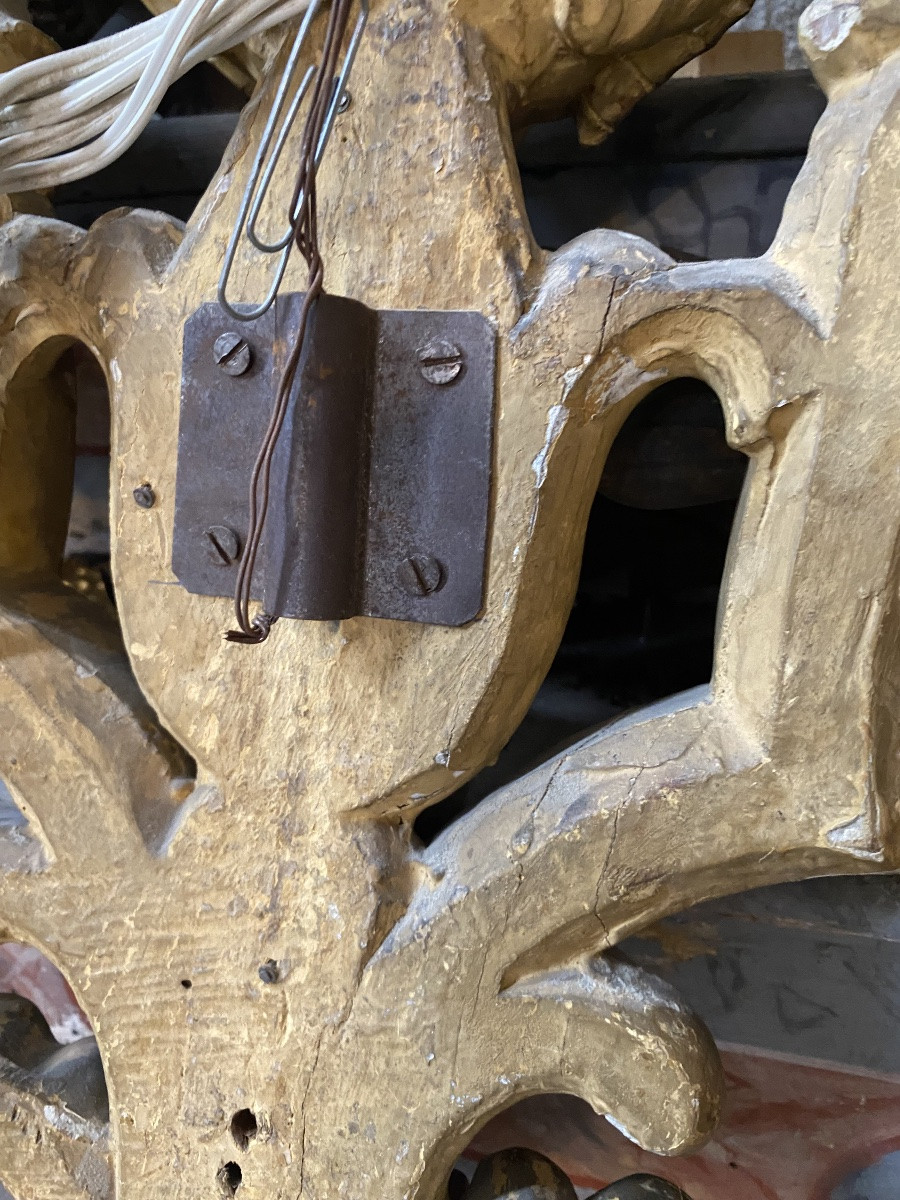 paire de points lumineux en bois doré du début du XIXe siècle-photo-4