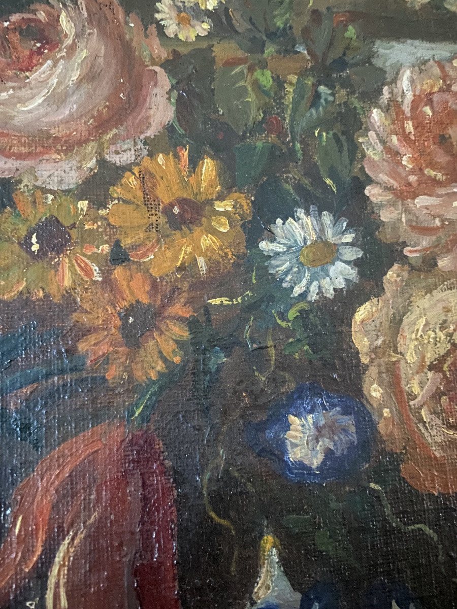 Grand tableau ancien du XIXe siècle, Italie-photo-1