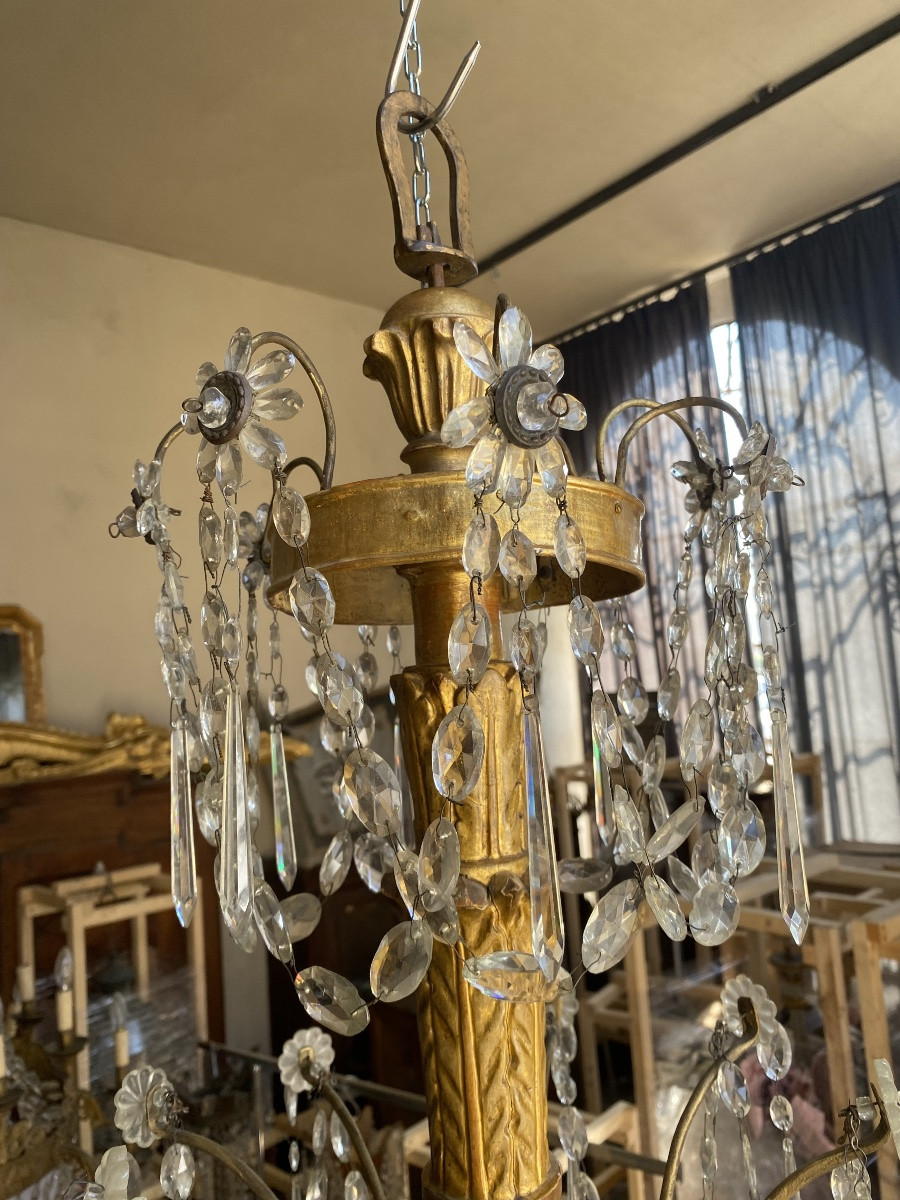 Grand lustre génois ancien du XVIIIe siècle-photo-3
