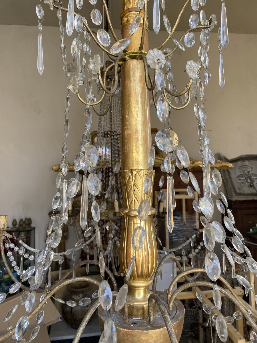 Grand lustre génois ancien du XVIIIe siècle-photo-4