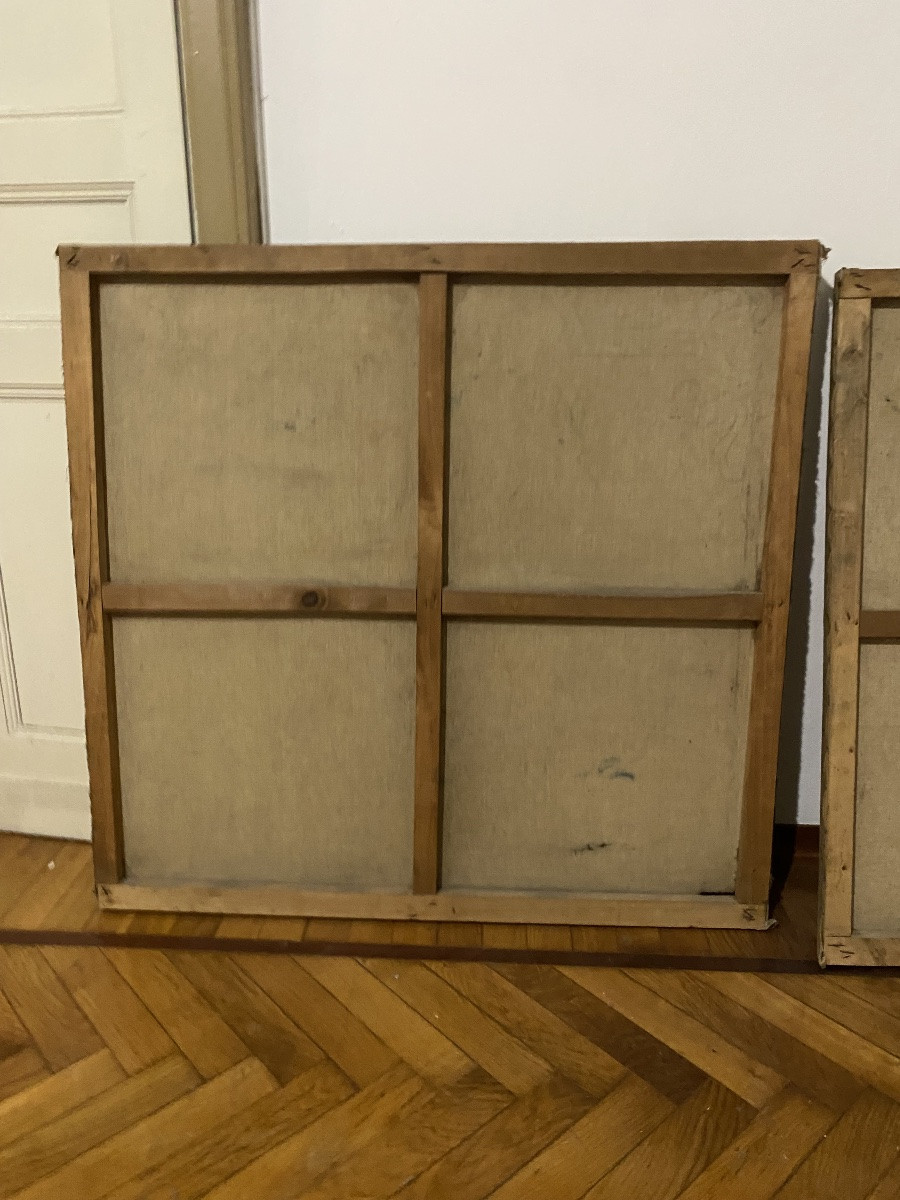 Three Piedmontese (italy) Door-hanging Paintings -photo-3