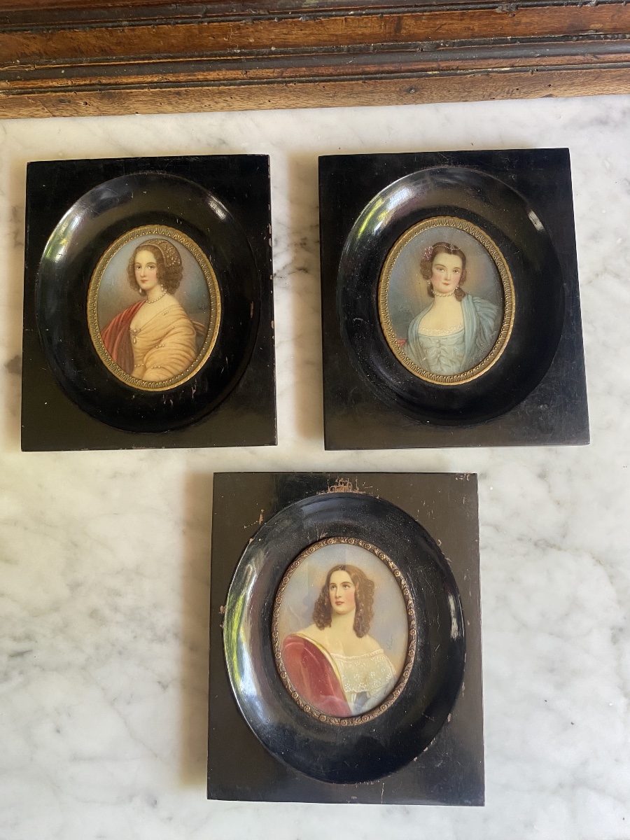 Triptyque miniature du XIXe siècle