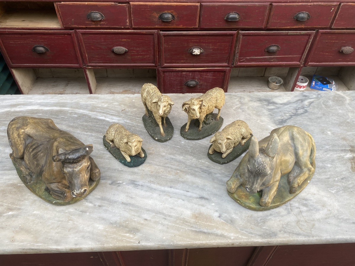 Plaster Nativity Scene From The Early 1900s -photo-2