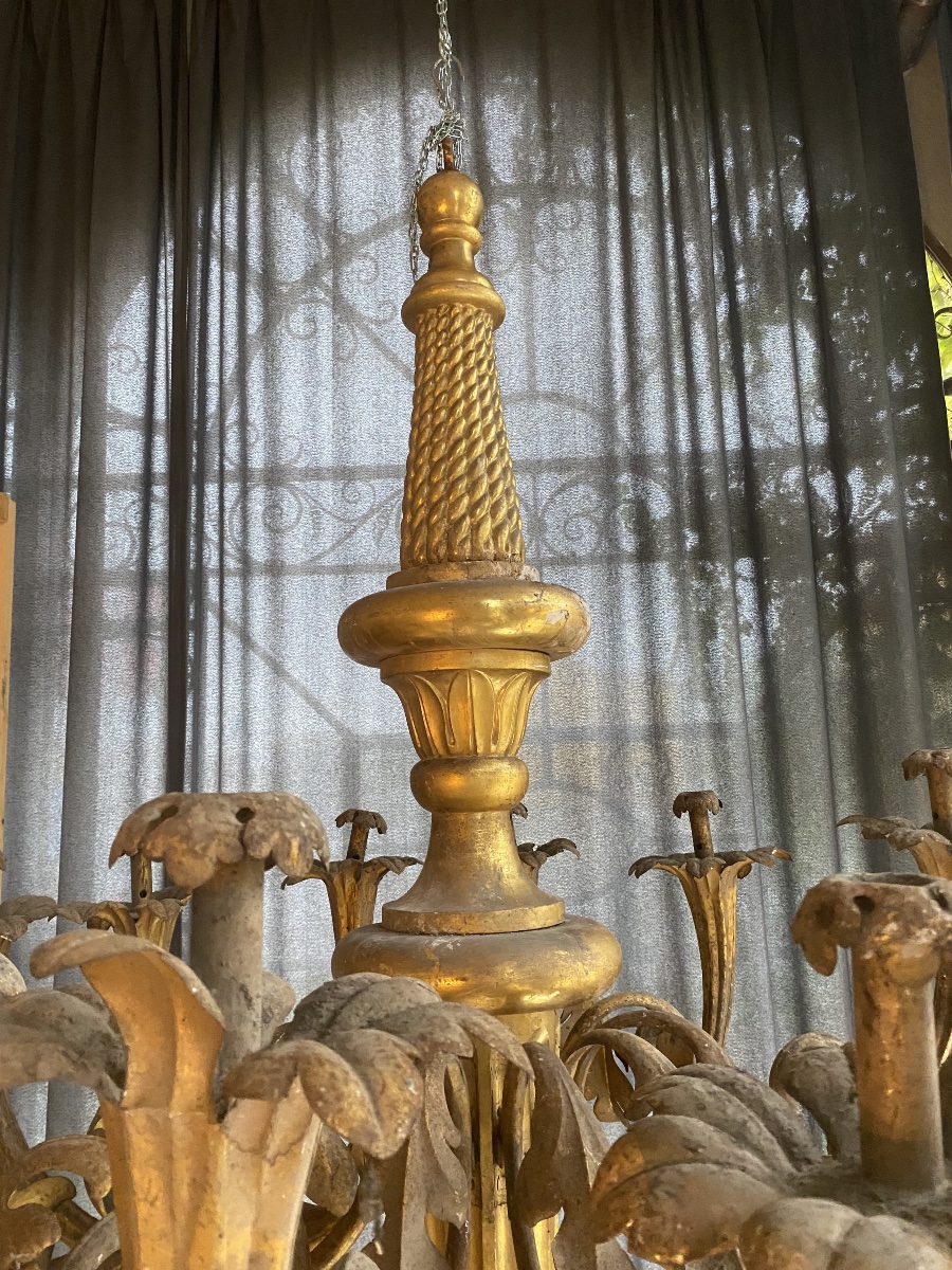 Ancien lustre italien du XVIIIe siècle-photo-5