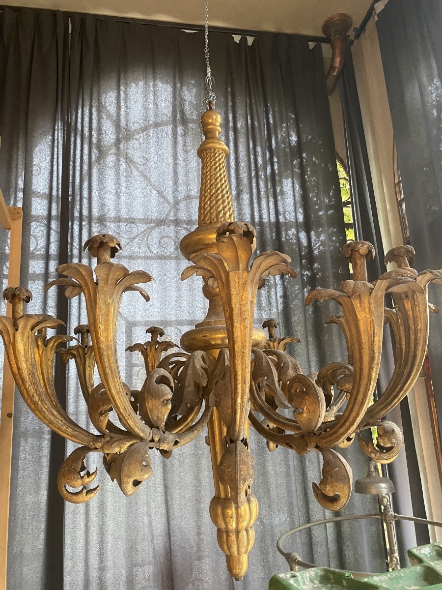 Ancien lustre italien du XVIIIe siècle-photo-6