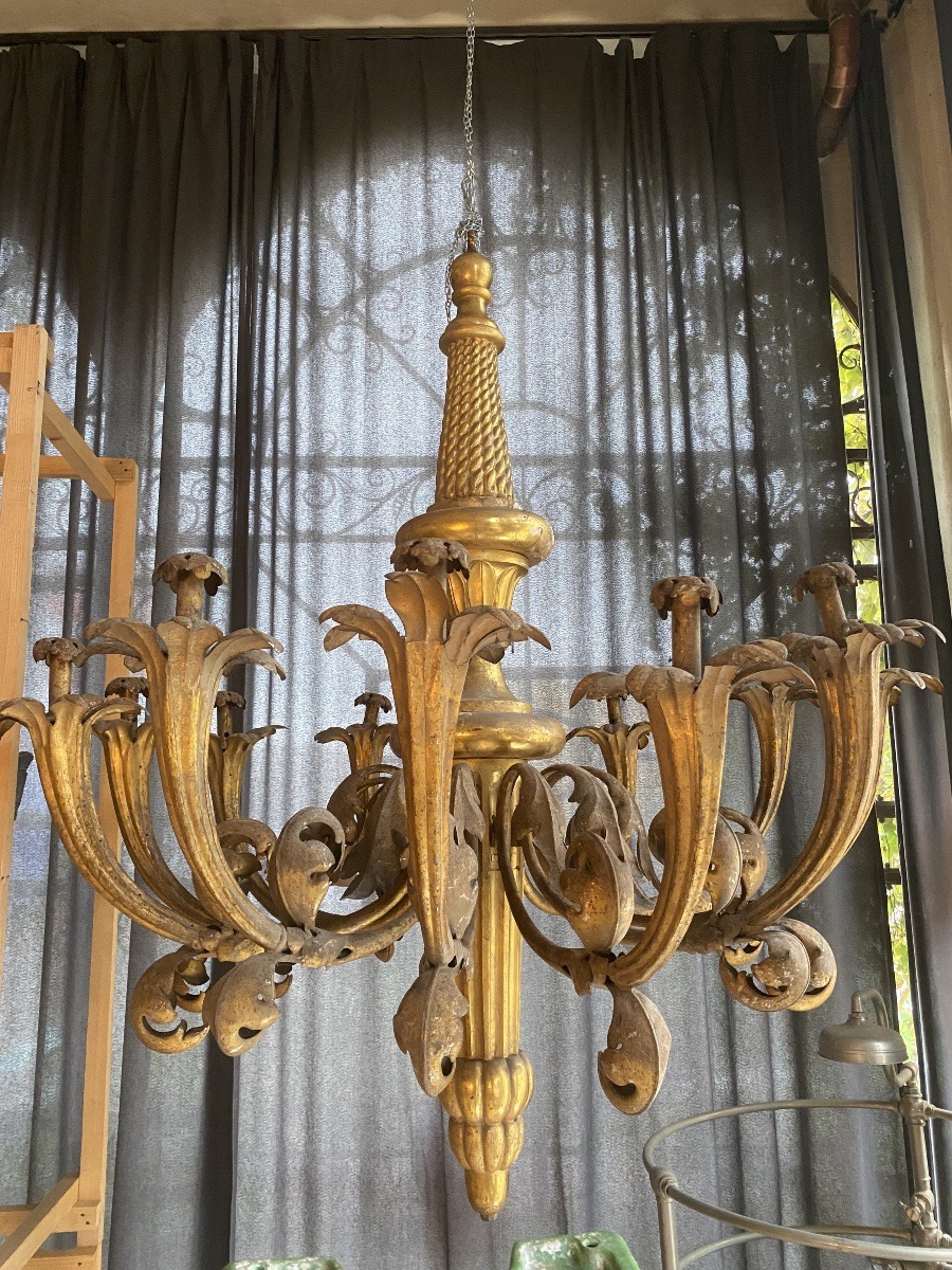 Ancien lustre italien du XVIIIe siècle