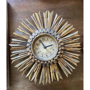 Gilded Wooden Clock 