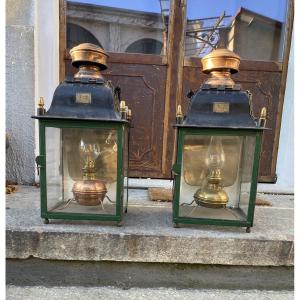 pair of wall lanterns