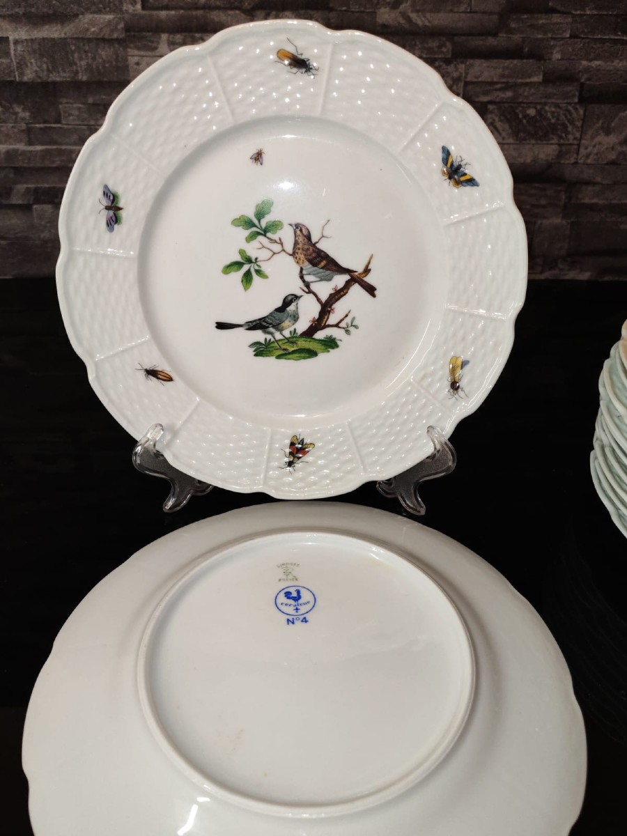 Raynaud Limoges Meissen Birds 56-piece Dinner Service -photo-1