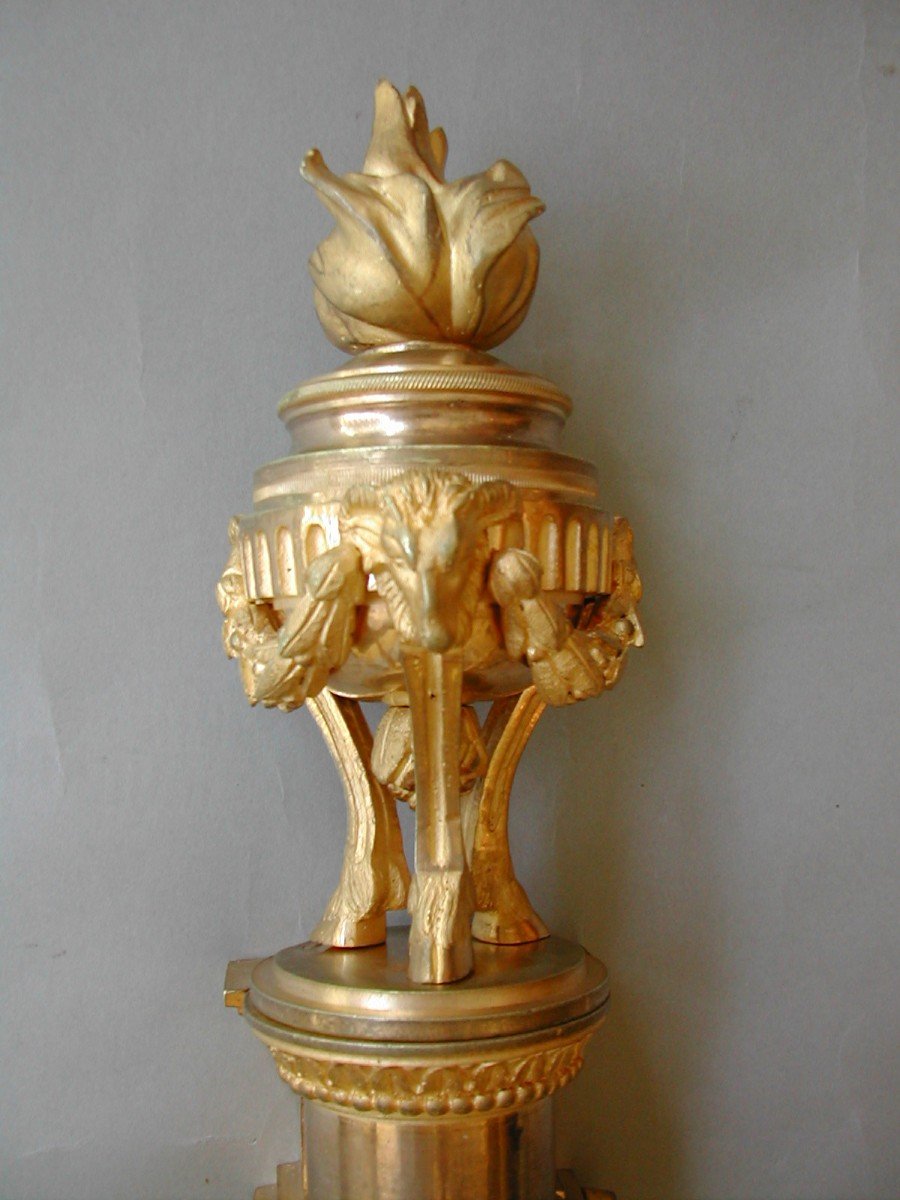 A Pair Of Chiselled And Gilt Bronze Sconces Signed Hopilliart-photo-2