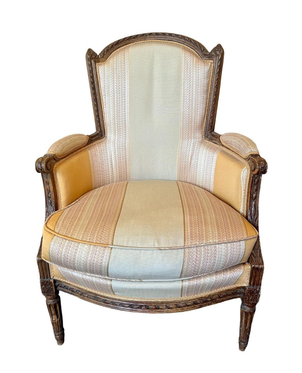 Bergère Louis XVI Bois Naturel