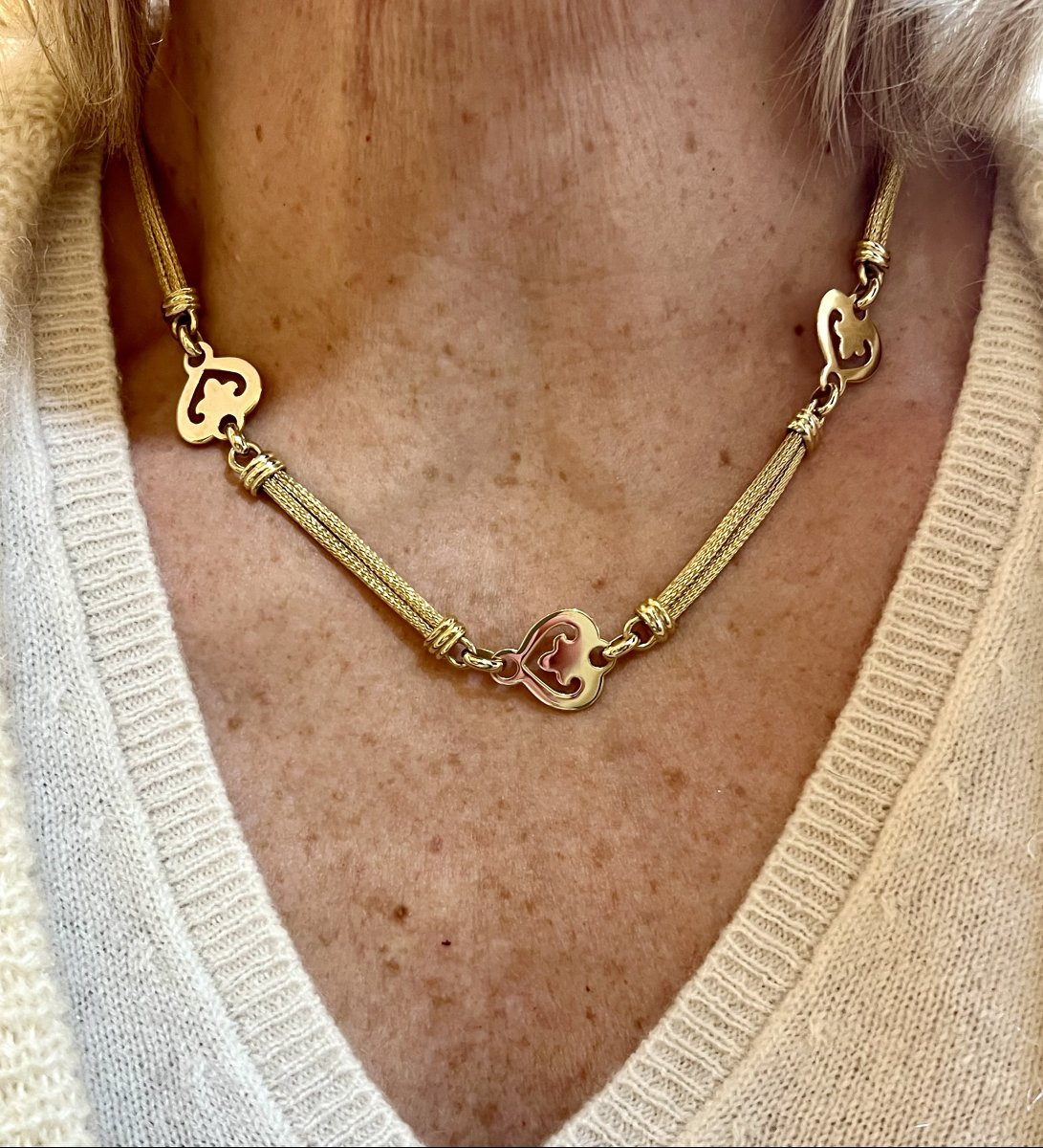 Collier Légendes O.j. Perrin Cœur Or Jaune 18 Carats-photo-2