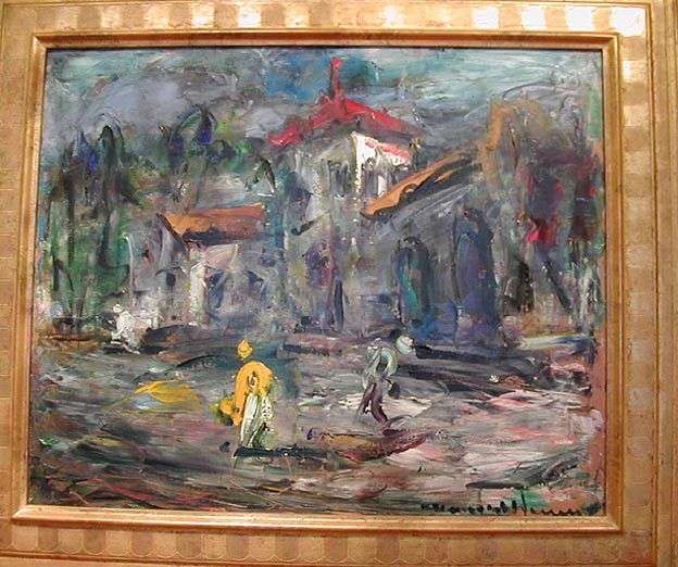 Paysage, Elmer Vagh Weimann huile sur toile