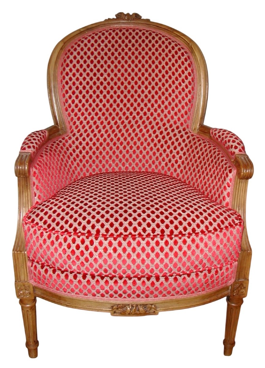 Bergère à Dossier Arrondi De Style Louis XVI 