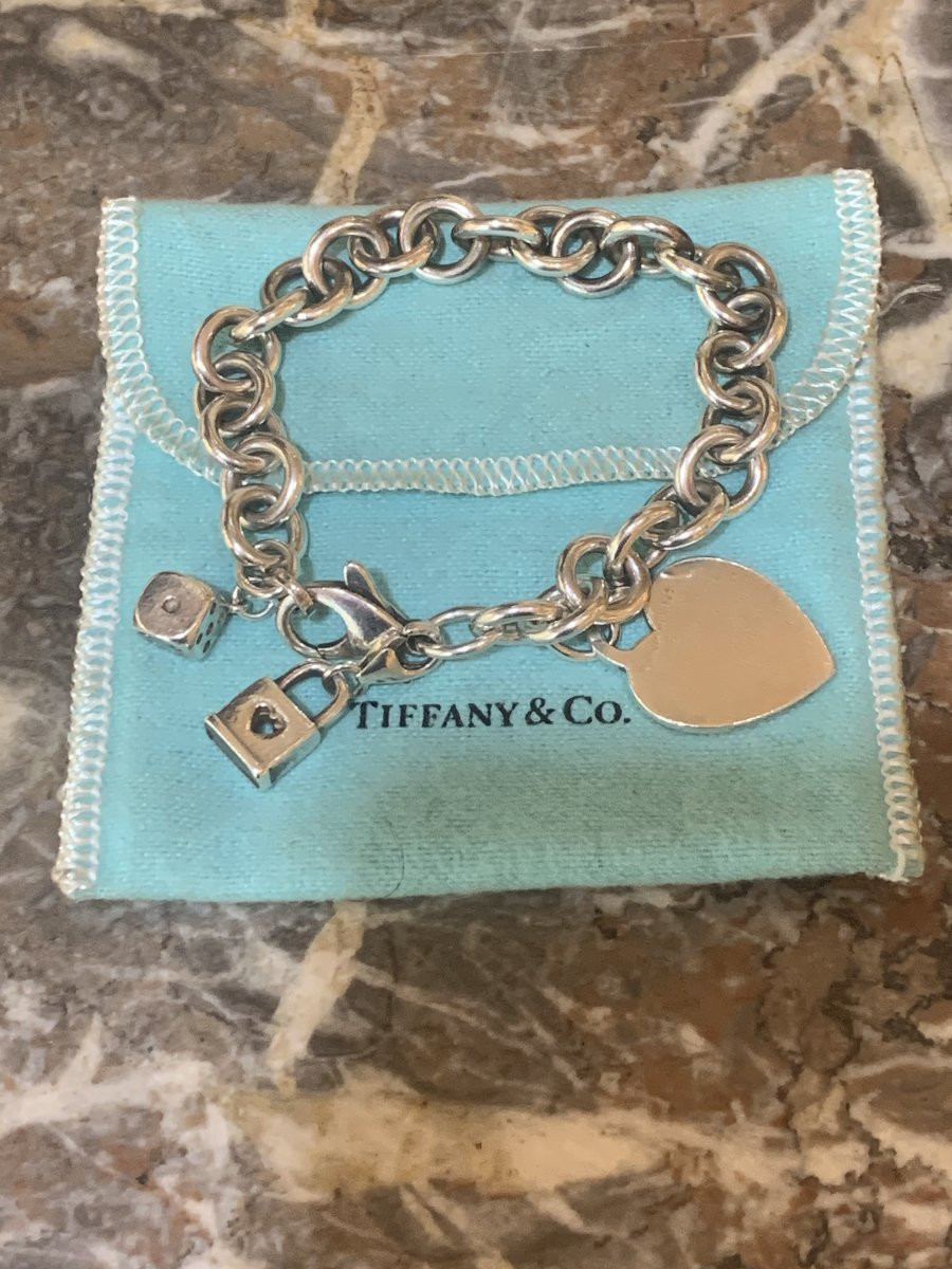 Tiffany & Co 925 Sterling Silver Heart Bracelet-photo-2