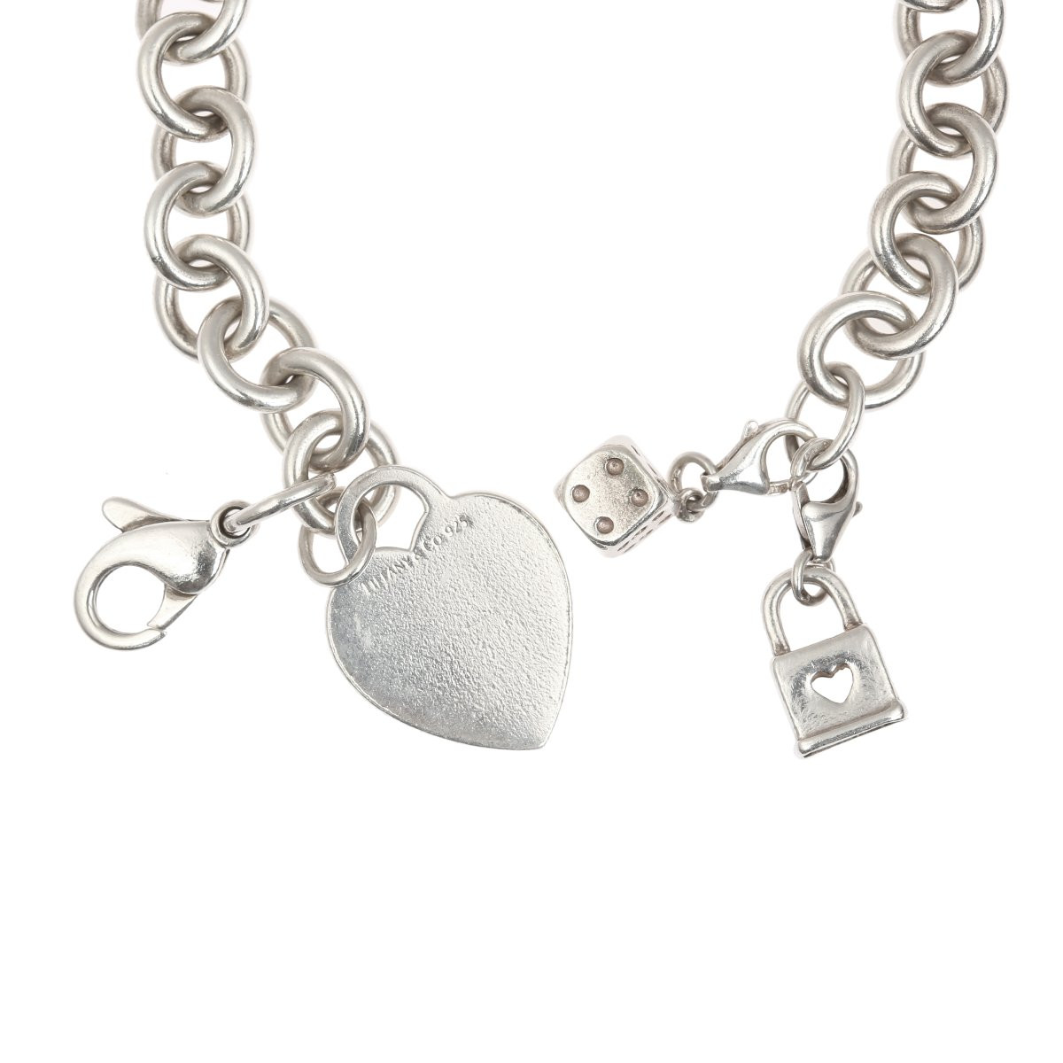 Tiffany & Co 925 Sterling Silver Heart Bracelet-photo-4