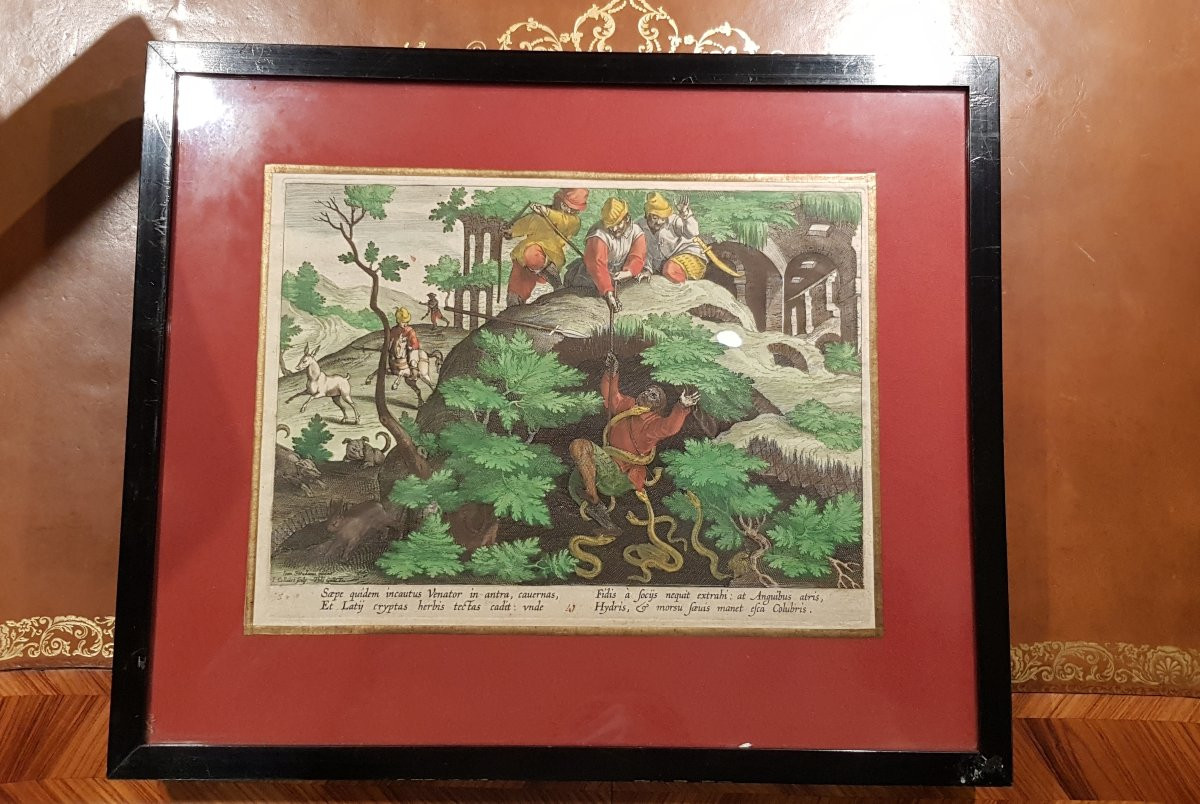 Engraving: The Ibex Hunting With Snakes-photo-4