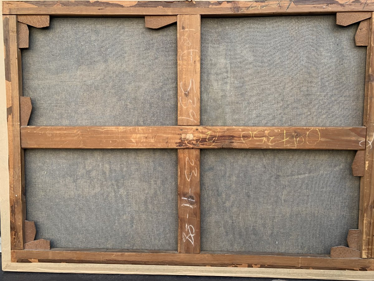 Gardians En Camargue, Huile Sur Toile Signée Henri Emilien Rousseau -photo-4