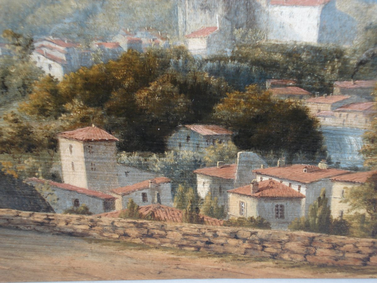 Vue de Royat, Puy-de-Dôme, Ecole Française vers 1830-1840-photo-2