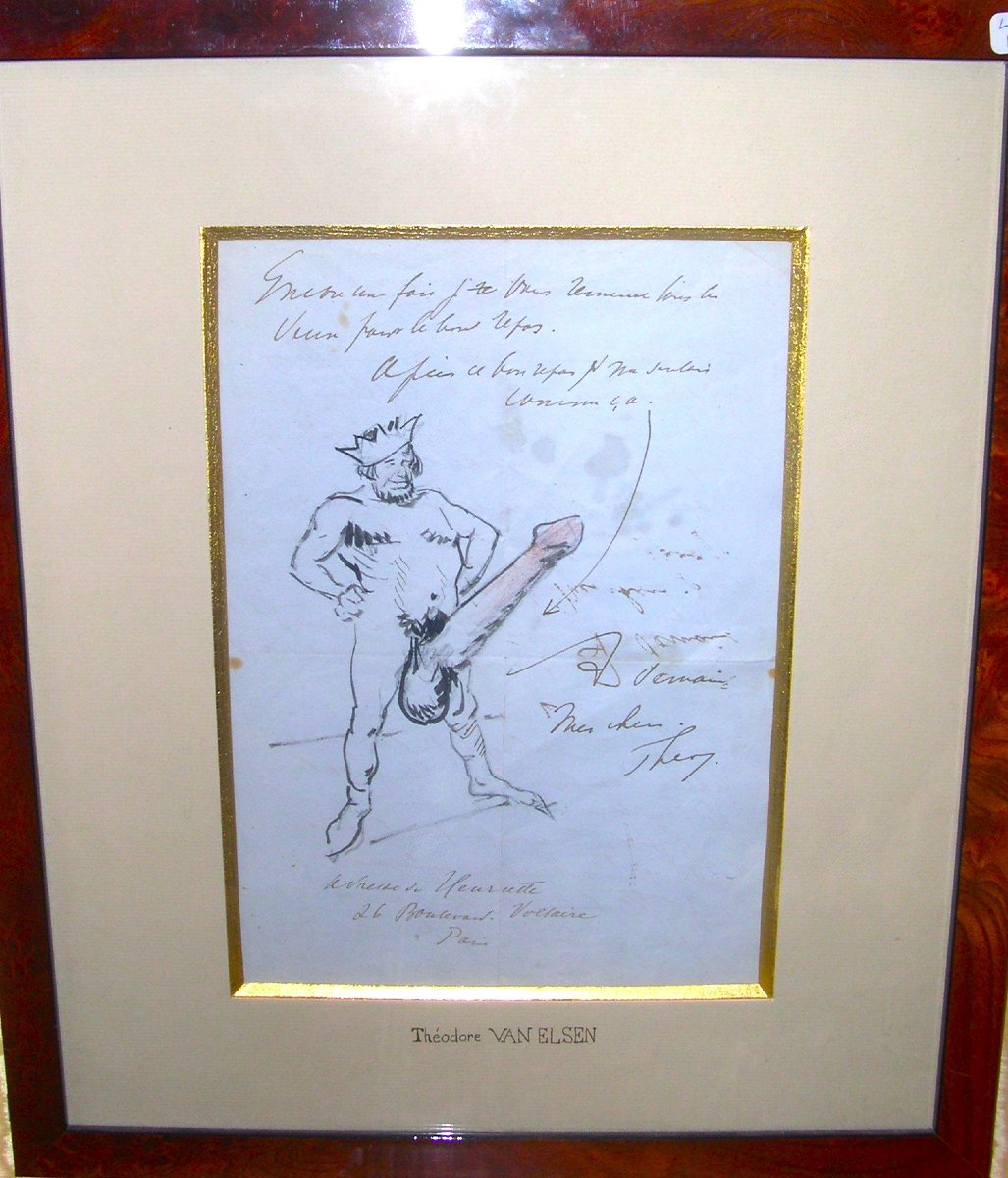 The Well-endowed King, Theodore Van Elsen, Drawing From The 1930s