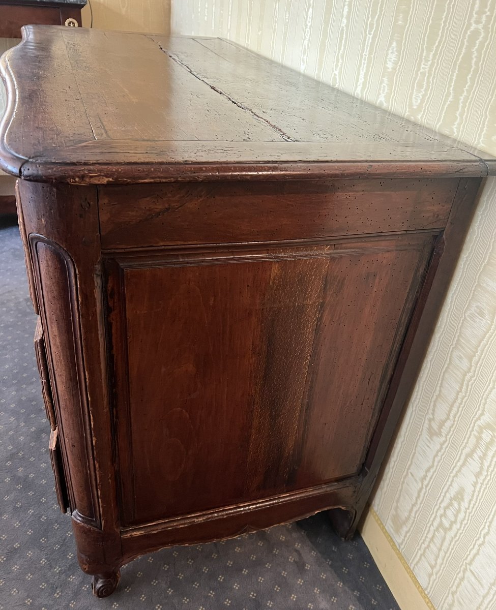 Commode XVIIIème en Noyer Travail Provincial-photo-3