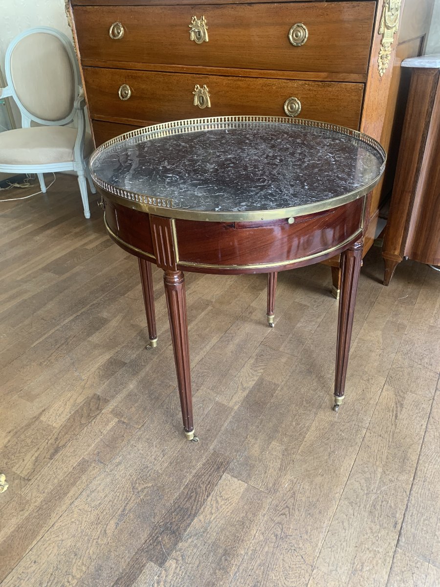 XIXth Century Mahogany "bouillotte" Table-photo-2