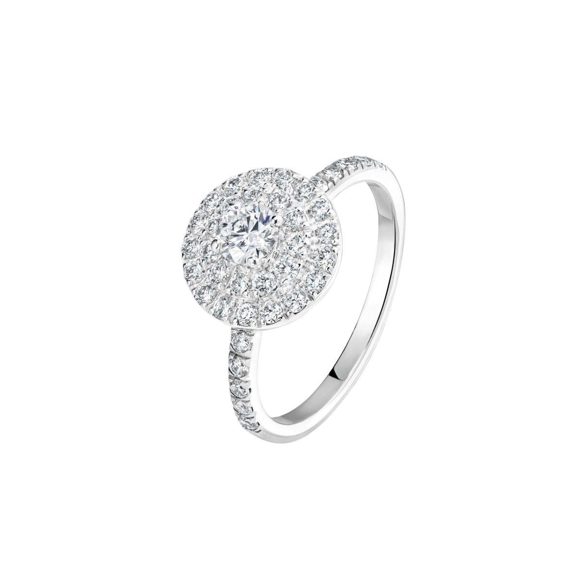Gemmyo "rétroromantique" Diamonds White Gold Daisy Ring-photo-2