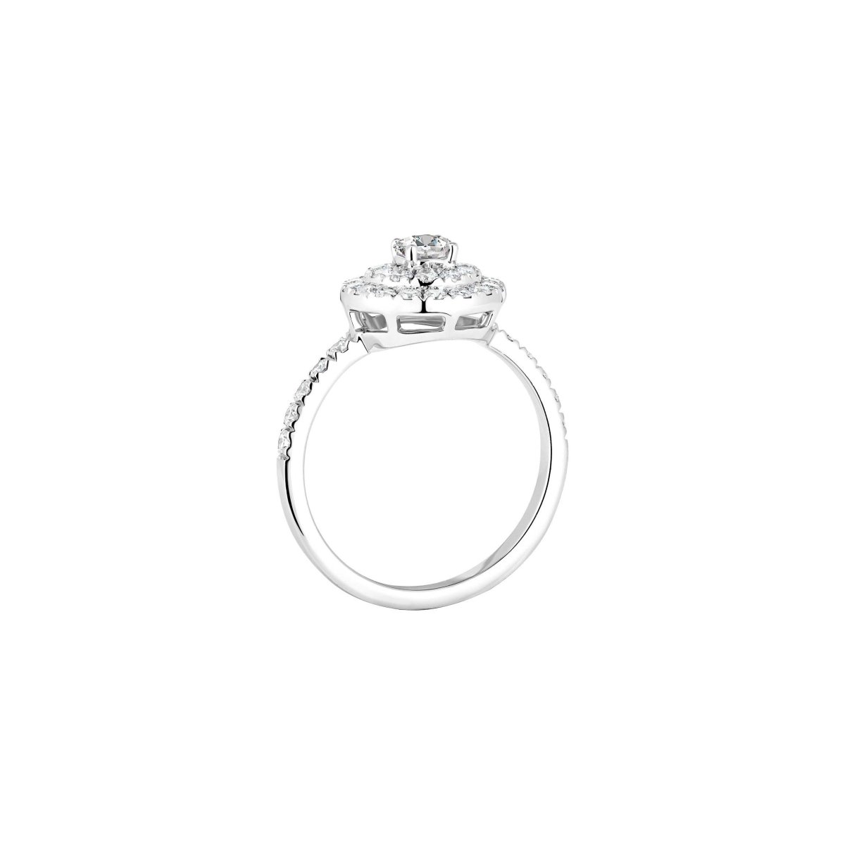Gemmyo "rétroromantique" Diamonds White Gold Daisy Ring-photo-3