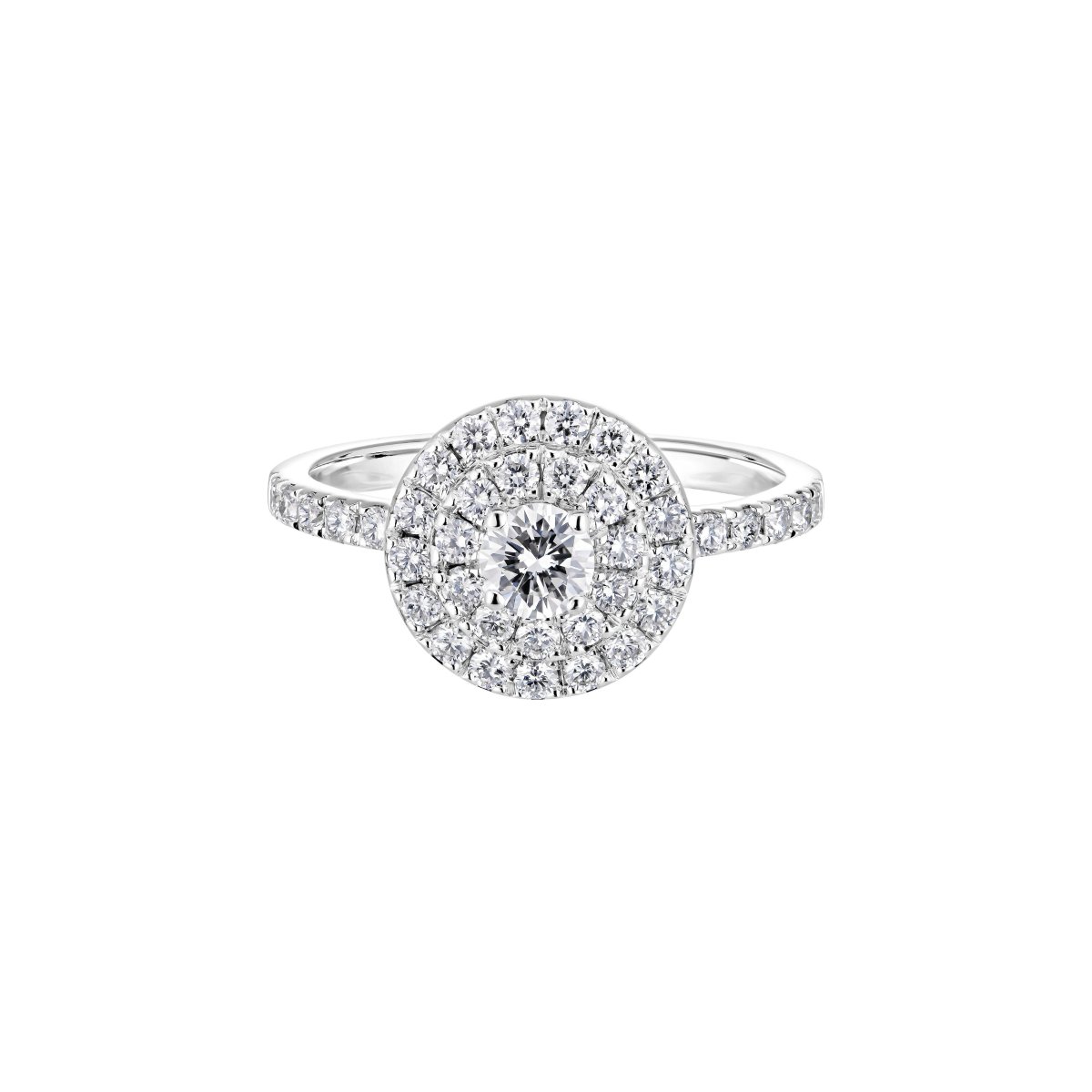 Gemmyo "rétroromantique" Diamonds White Gold Daisy Ring