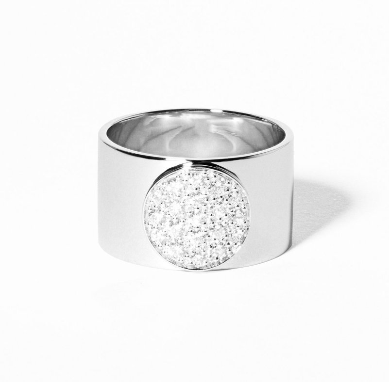 Bague Dinh Van Anthéa Diamants Or Gris 18 Carats