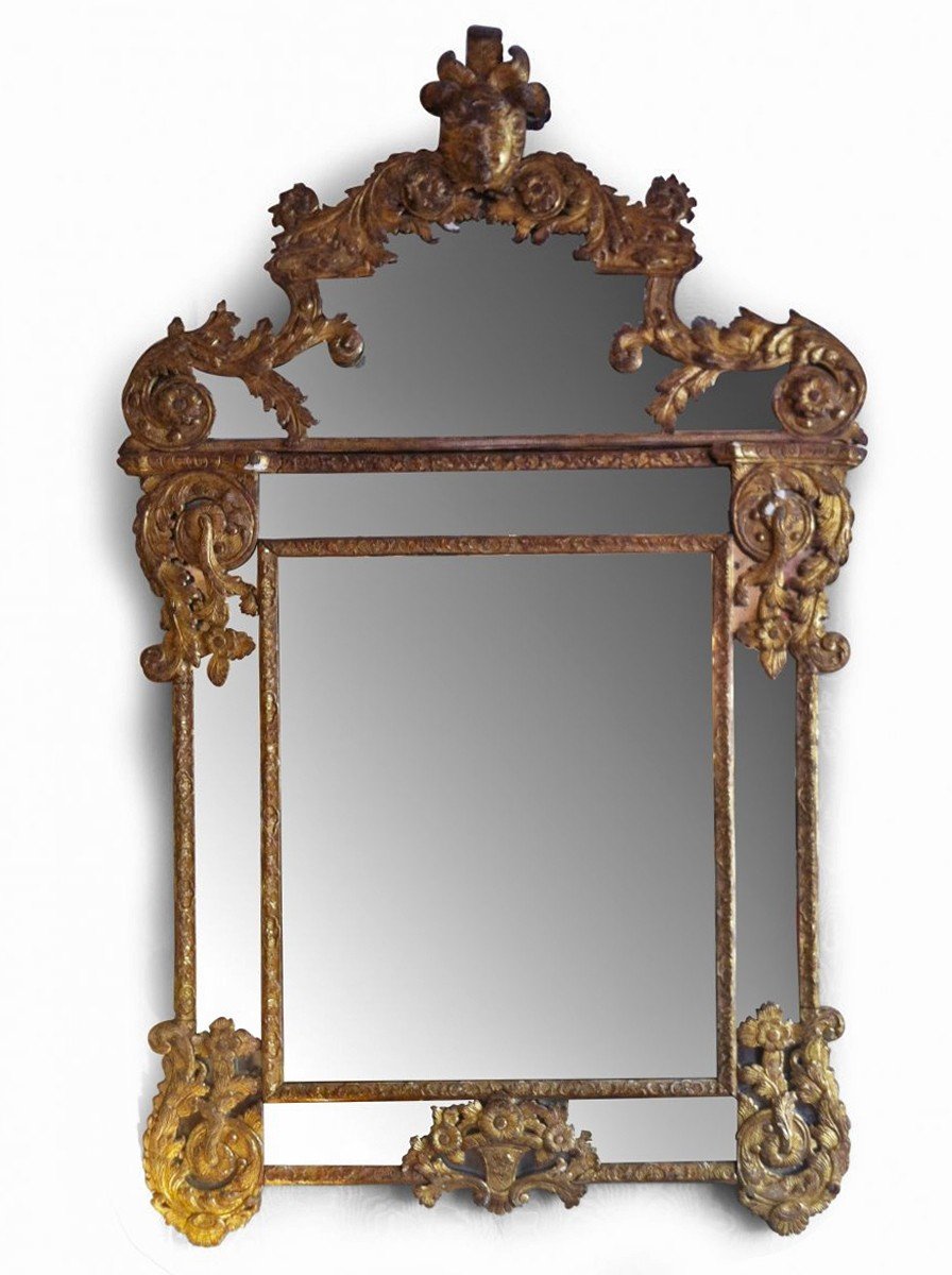 Regency Period Mirror In Golden Wood