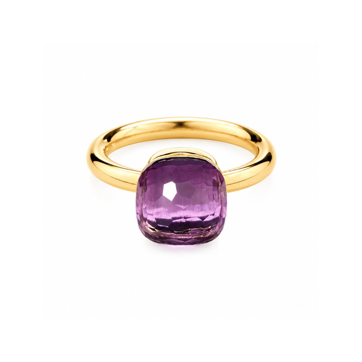 Pomellato Nudo Classic Amethyst 18 Carats Yellow Gold Ring