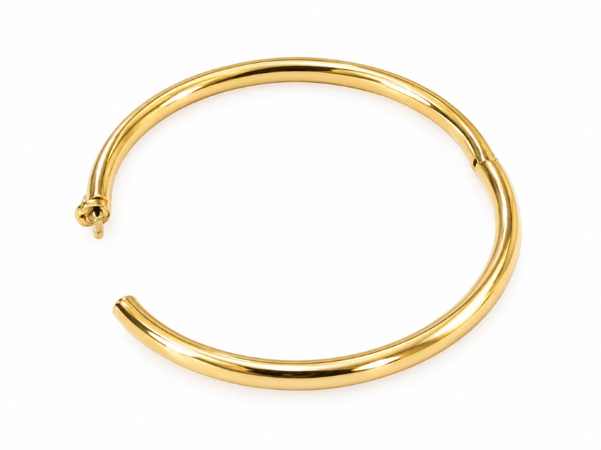 18 Carats Yellow Gold Band Bracelet-photo-2