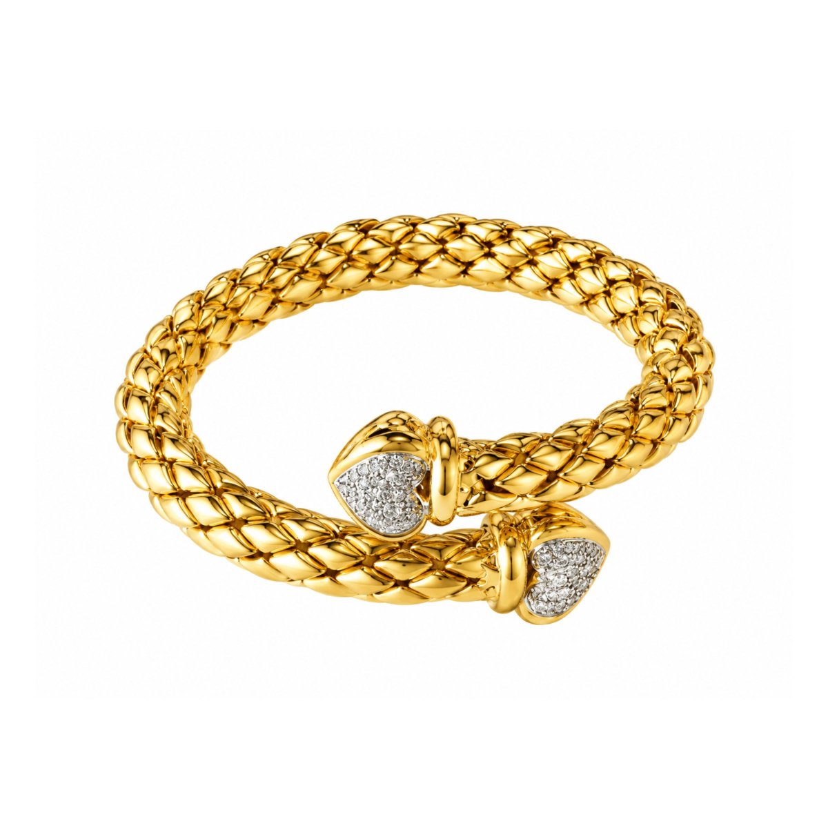 Bracelet Chimento Stretch Diamants Or Jaune 18 Carats-photo-2