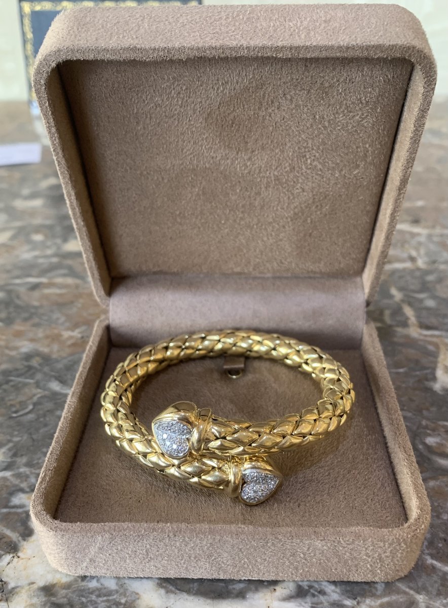 Bracelet Chimento Stretch Diamants Or Jaune 18 Carats-photo-1